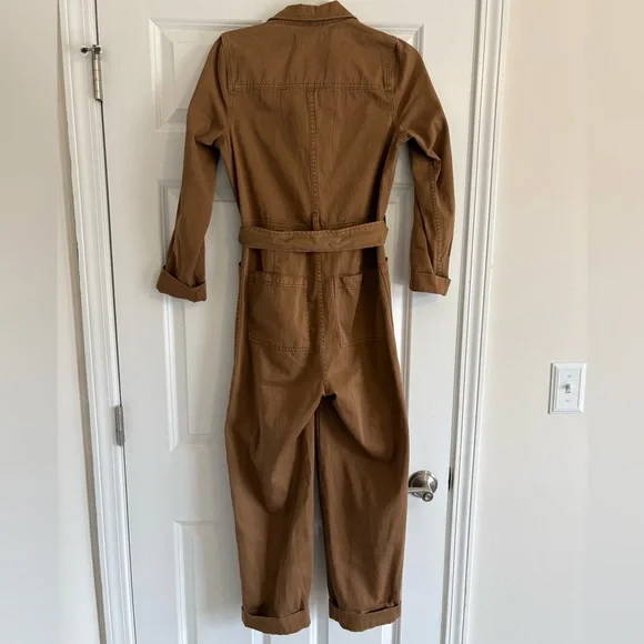 Madewell Long Sleeve Tie Waist Fatigue Jumpsuit XXS - Picture 3 of 6